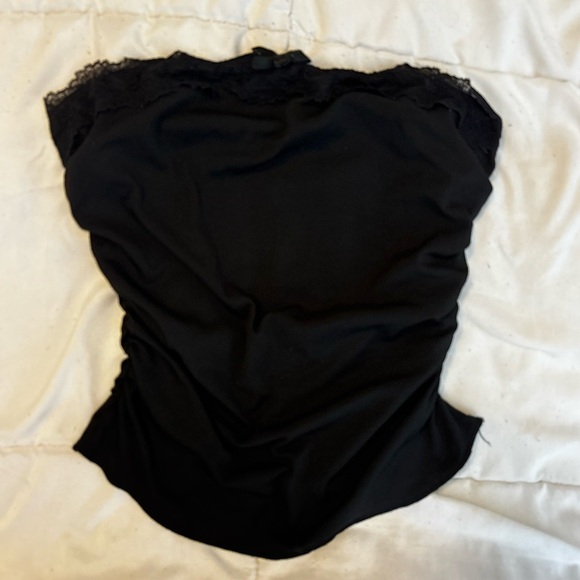 SHEIN Black Lace Trim Crop Top - Picture 4 of 6